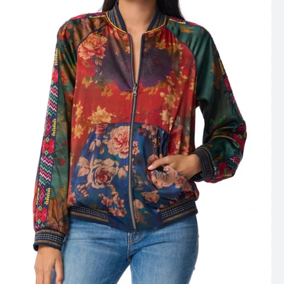 *RaRe*****Johnny Was Vintage Bomber Jacket - Reversible - Picture 1 of 7